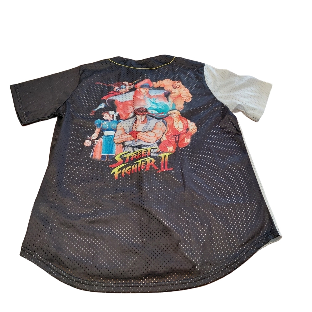 NWT Street Fighter II Mesh Baseball Jersey Capcom Ryu Chun-Li Gaming Medium - Picture 3 of 5